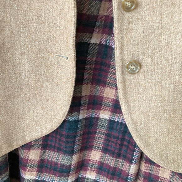 Hunter Vintage Wool Skirt 18 16 Cranberry Kilt A Line Plaid Elastic Fall Pleat - Picture 10 of 10